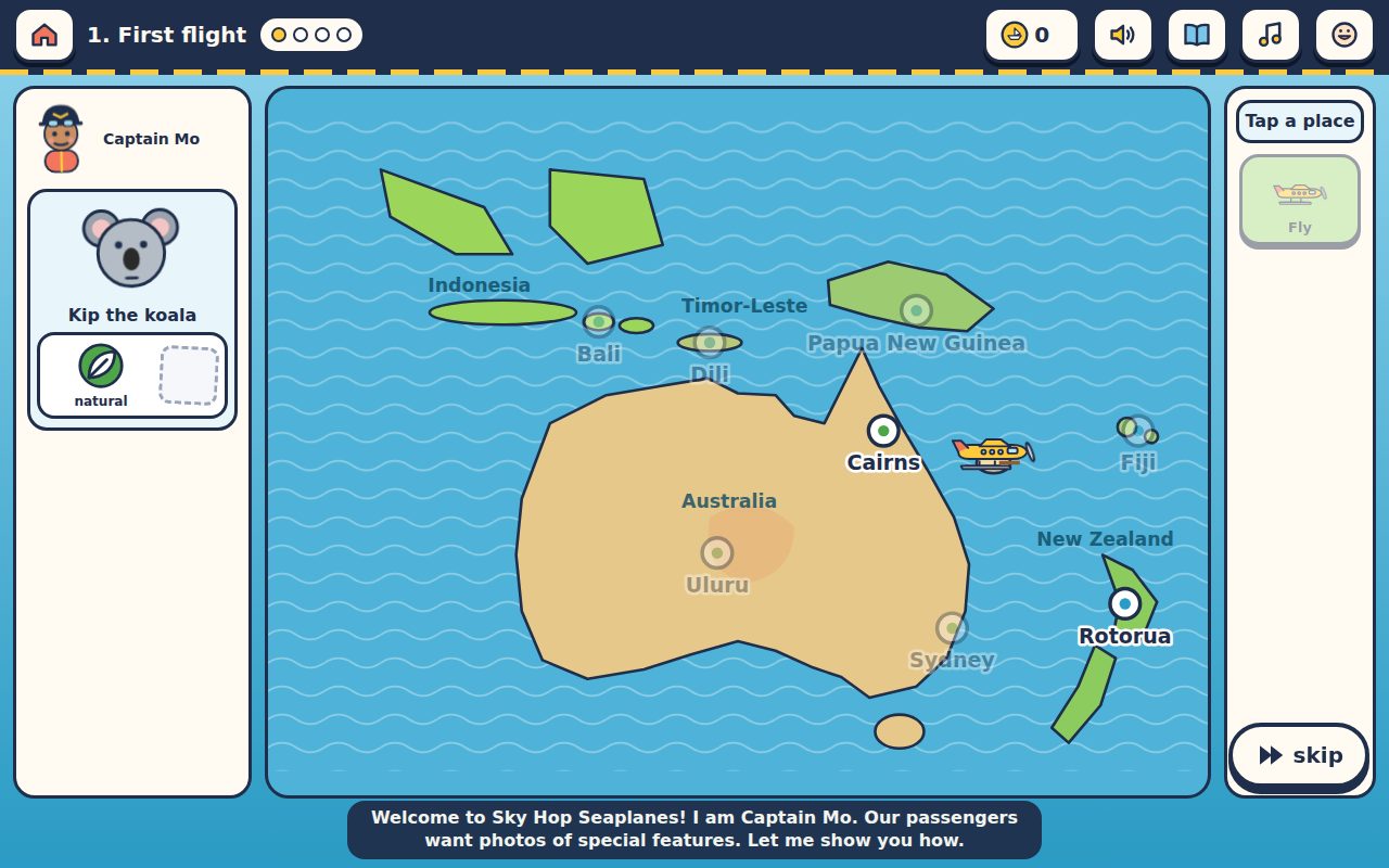 Screenshot of Sky Hop Seaplanes